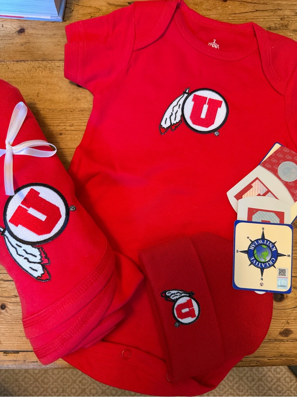 University of Utah 0-3 Month Baby Bubble Set